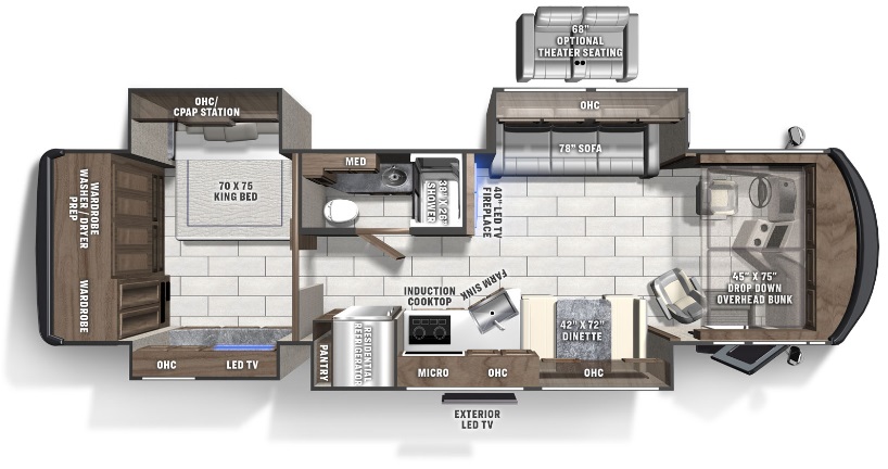 2023 COACHMEN SPORTSCOACH 354QS, , floor-plans-day image number 0